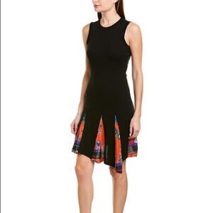 NWT Derek Lam 10 Crosby Flounce Dress Black Size 6